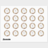 Sticker Rond Beau Boho Botanical Wedding Favor (Feuille)