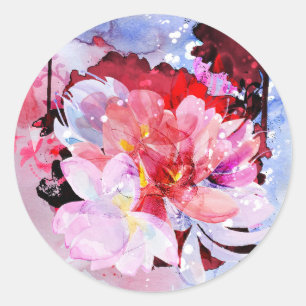 Sticker Rond Beau bouquet de fleurs