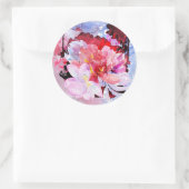 Sticker Rond Beau bouquet de fleurs (Sac)
