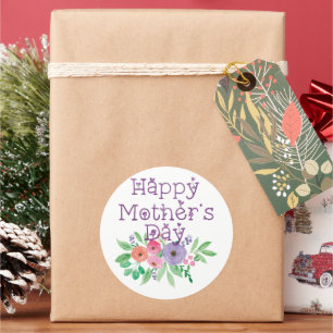 Sticker Rond Beau cadeau de fête des mères