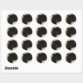 Sticker Rond Beau chat noir (Feuille)