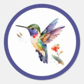 Sticker Rond Beau colibri (Devant)
