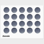 Sticker Rond Beau cuir bleu (Feuille)