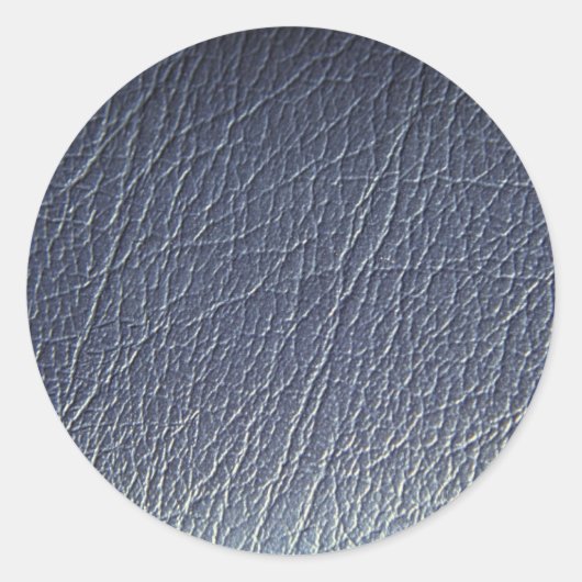 Sticker Rond Beau cuir bleu (Devant)