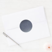 Sticker Rond Beau cuir bleu (Enveloppe)