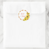 Sticker Rond Beau design de tournesol (Sac)