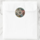 Sticker Rond Beau Et Coloré Pagan Pentacle (Sac)