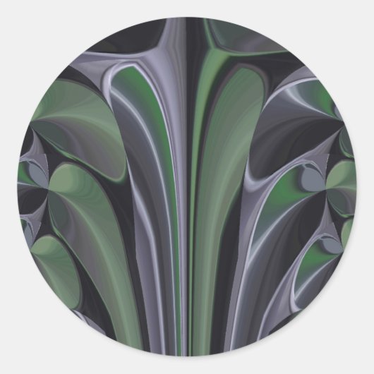 Sticker Rond Beau Extraordinaire Vert Aurora Texture Art Design (Devant)