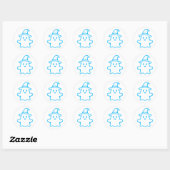 Sticker Rond Beau fantôme - Design Halloween (Feuille)