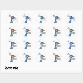 Sticker Rond Beau guerrier (Feuille)