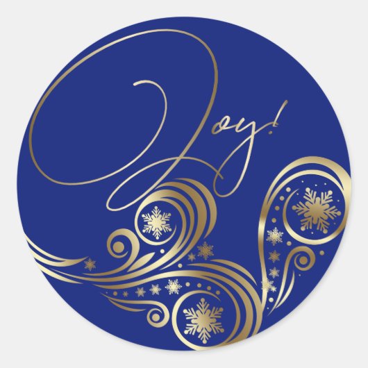 Sticker Rond Beau Imaginaire Noël Unicorne (Devant)