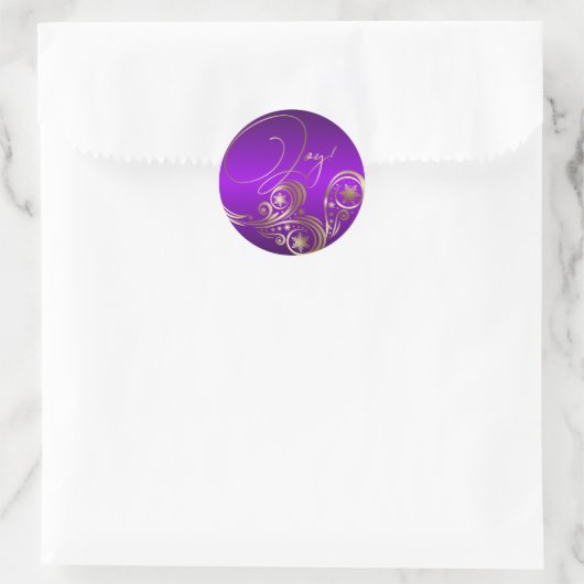 Sticker Rond Beau Imaginaire pourpre (Sac)