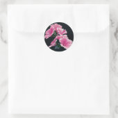 Sticker Rond Beau Jardin Rose Mallow Roses Fleurs (Sac)