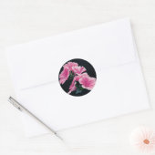 Sticker Rond Beau Jardin Rose Mallow Roses Fleurs (Enveloppe)