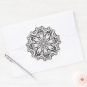 Sticker Rond Beau Mandala (Enveloppe)