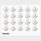 Sticker Rond Beau Mariage (Feuille)