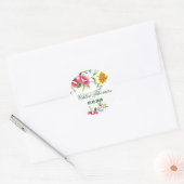 Sticker Rond Beau Mariage de fleurs de printemps (Enveloppe)