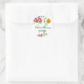 Sticker Rond Beau Mariage de fleurs de printemps (Sac)