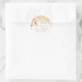 Sticker Rond Beau Mariage Floral Terracotta (Sac)