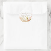 Sticker Rond Beau Mariage Floral Terracotta (Sac)