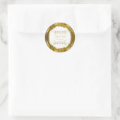 Sticker Rond Beau Mariage Gold Foil Outline (Sac)