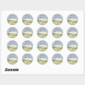 Sticker Rond Beau Mariage OWLS (Feuille)