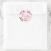 Sticker Rond Beau Merci de fleurs de cerisiers (Sac)