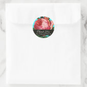 STICKER ROND BEAU MERCI ROSE ROSE ROSE ROSE (Sac)