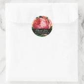 STICKER ROND BEAU MERCI ROSE ROSE ROSE ROSE (Sac)