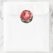 STICKER ROND BEAU MERCI ROSE ROSE ROSE ROSE (Sac)