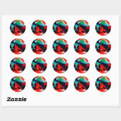 Sticker Rond Beau Mess De Couleurs (Feuille)