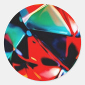 Sticker Rond Beau Mess De Couleurs (Devant)