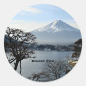 Sticker Rond Beau mont Fuji (Devant)