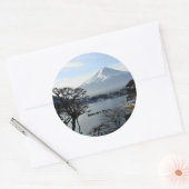 Sticker Rond Beau Mont Fuji (Enveloppe)