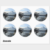 Sticker Rond Beau Mont Fuji (Feuille)