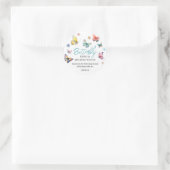 Sticker Rond Beau papillon aquarelle fille's Birthday (Sac)