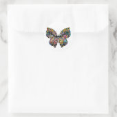 Sticker Rond Beau papillon illustré (Sac)