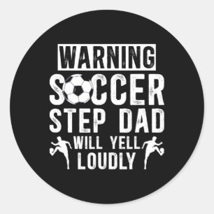 Sticker Rond Beau-père de foot drôle d'un joueur de foot beau-p