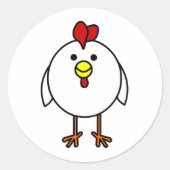 Sticker Rond Beau poulet (Devant)