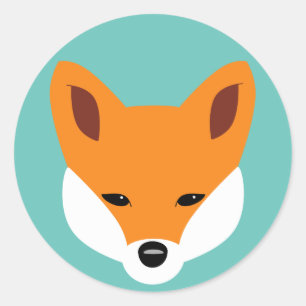 Sticker Rond Beau renard