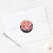 Sticker Rond Beau Rose (Enveloppe)
