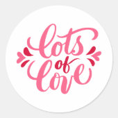 Sticker Rond Beaucoup d'amour (Devant)
