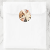 Sticker Rond Beaucoup de coquillages (Sac)