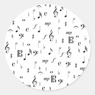 Sticker Rond Beaucoup de musique