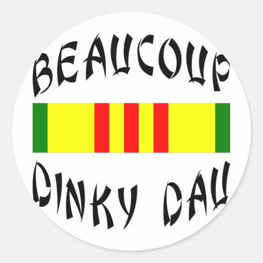 Sticker Rond Beaucoup Dinky Dau Vietnam (Devant)