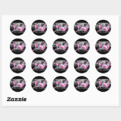 Sticker Rond Beauté américaine (Feuille)