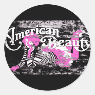Sticker Rond Beauté américaine