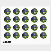 Sticker Rond Beauté bleue (Feuille)