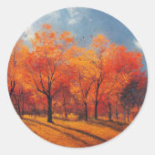 Sticker Rond Beauté d'automne (Devant)