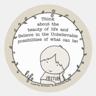 Sticker Rond Beauté de la vie